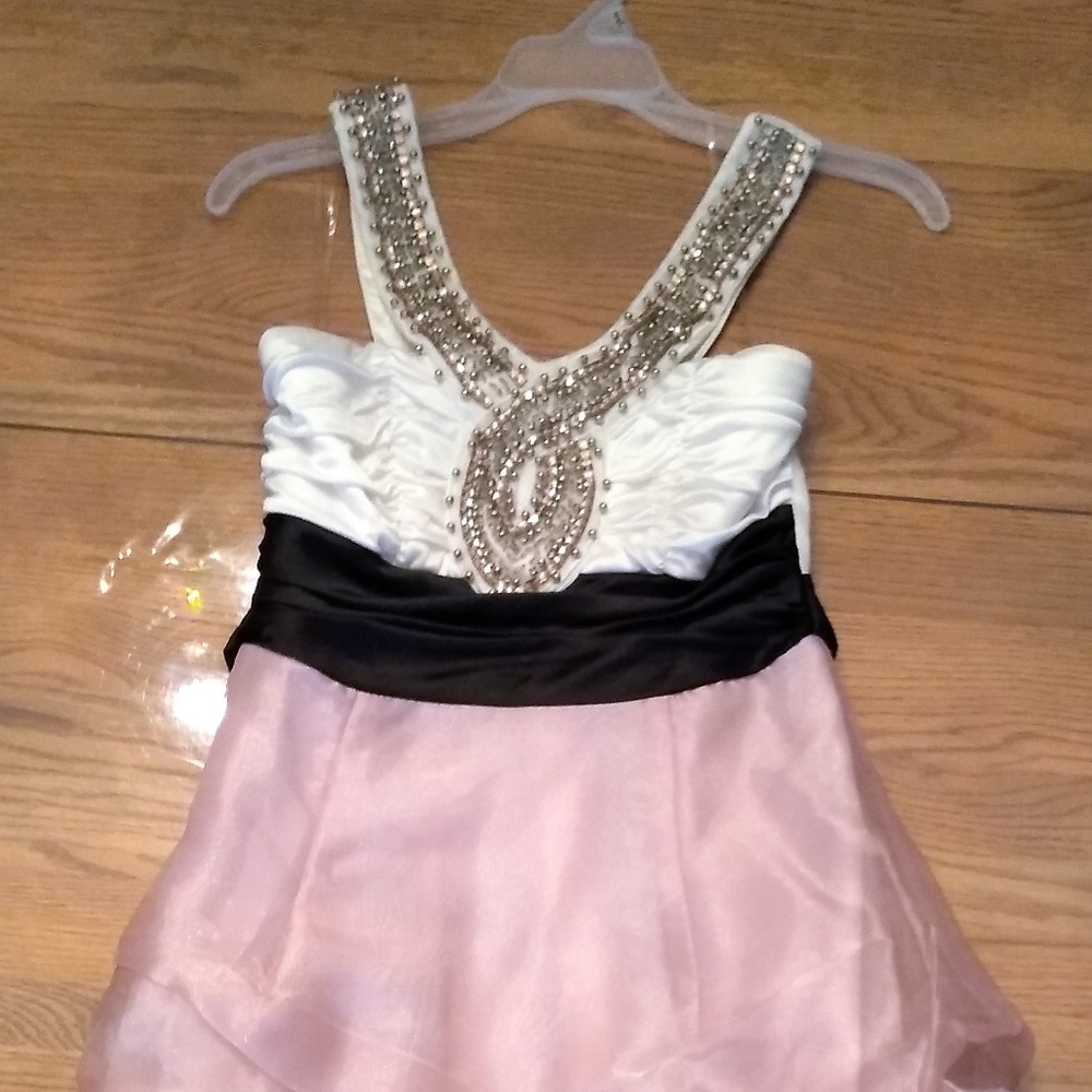 Light Pink and White Homecoming Dress